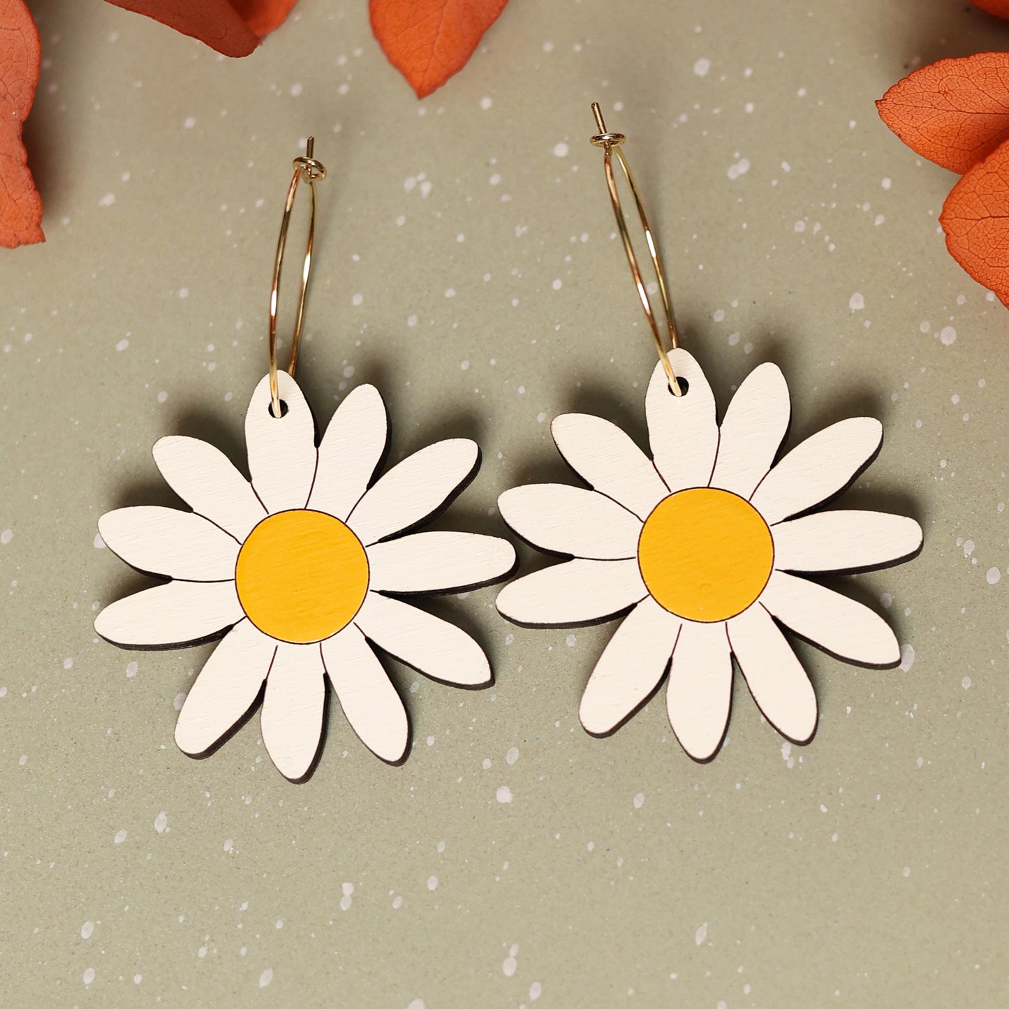 70s Daisy Hoops