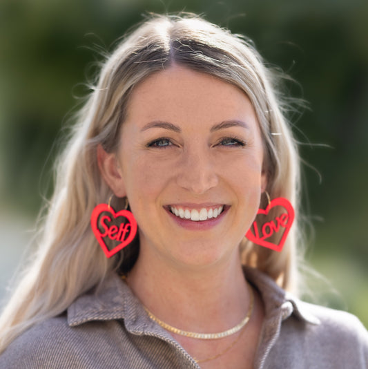 Self Love Heart Hoops