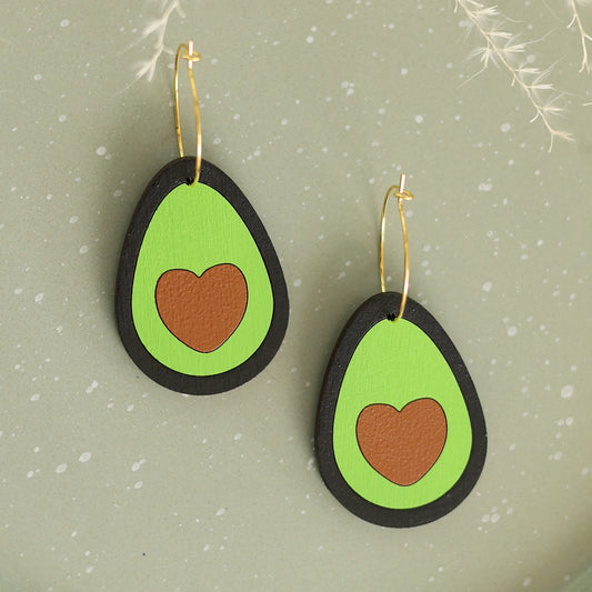 Avocado Heart Hoops