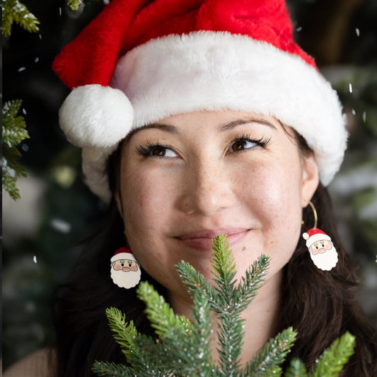 Santa Hoop Earrings