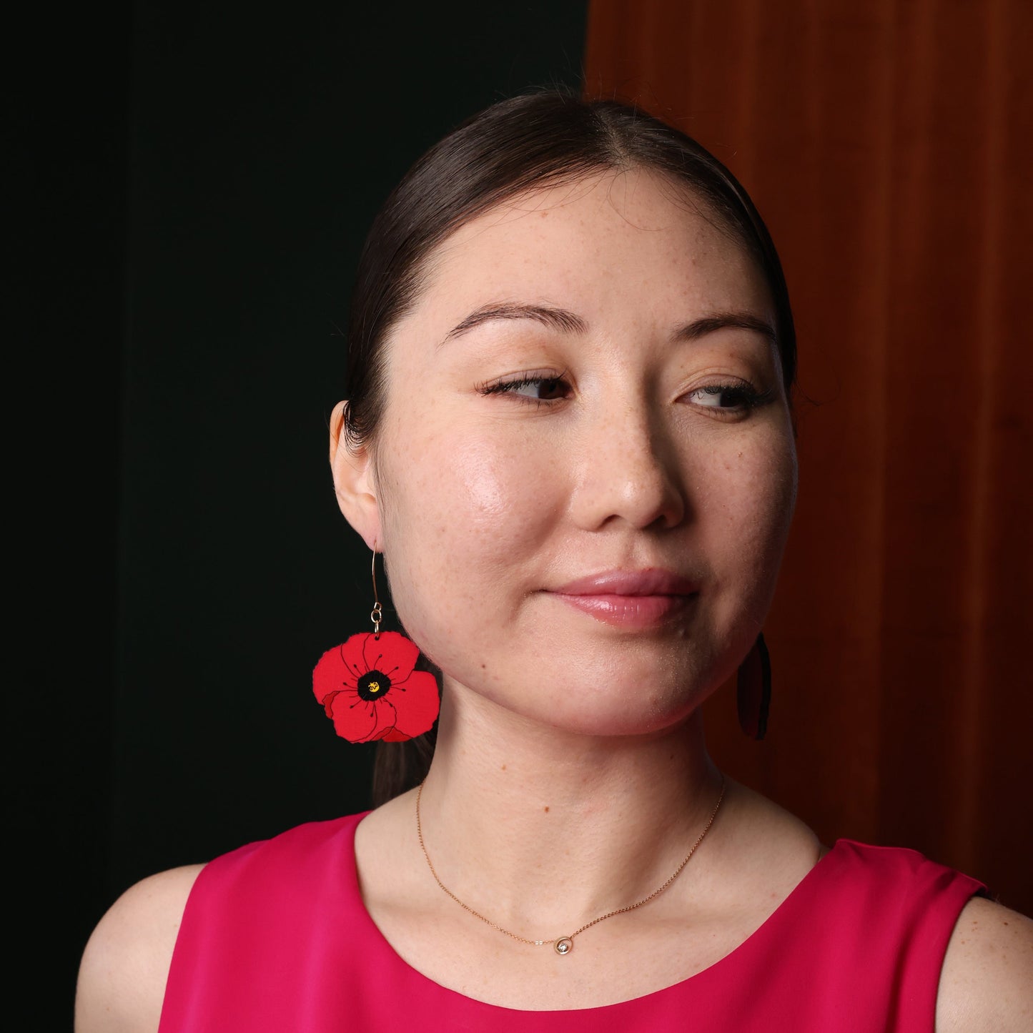 Red Poppy Earrings