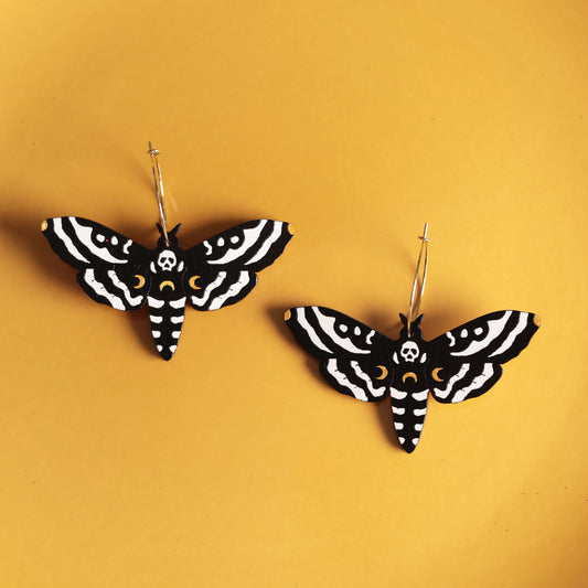 Death Moth Hoops