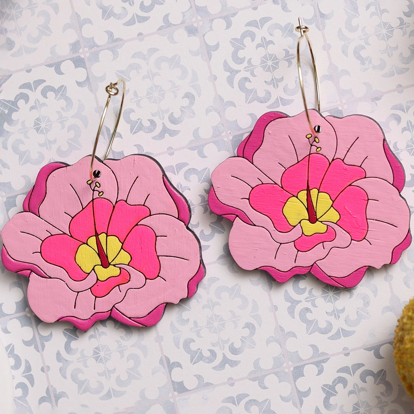 Hibiscus Flower Hoops