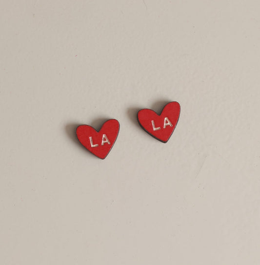 Los Angeles Heart Studs