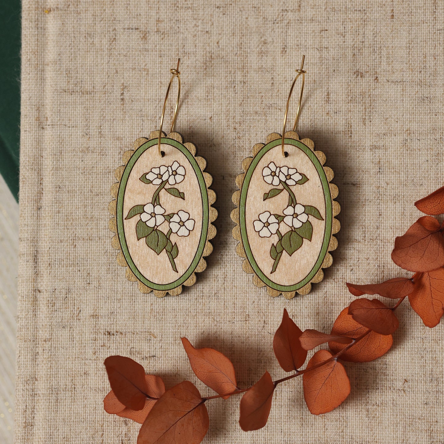 Evelyn Floral Pendant Earrings