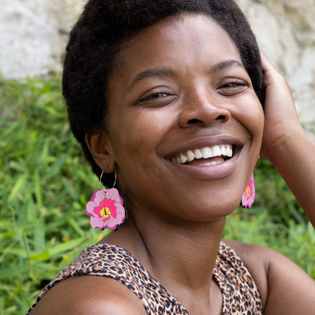 Hibiscus Flower Hoops