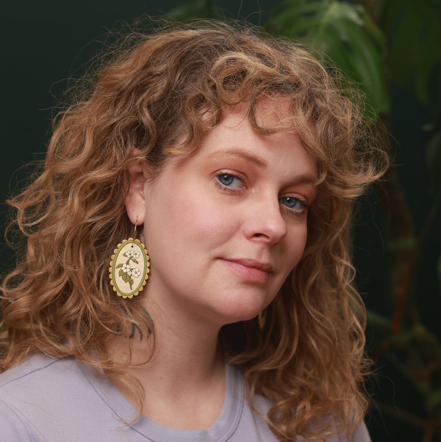 Evelyn Floral Pendant Earrings