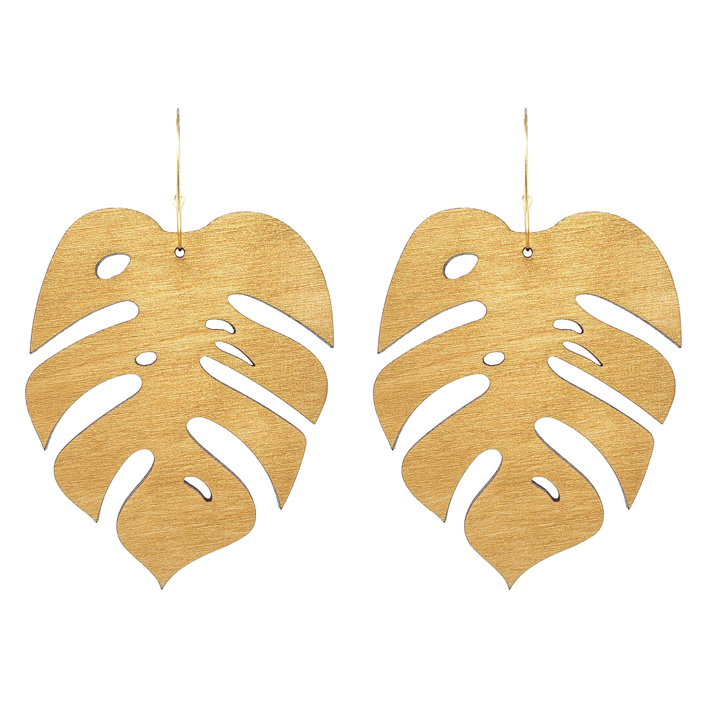Monstera Statement Hoops - 5 Colors Available
