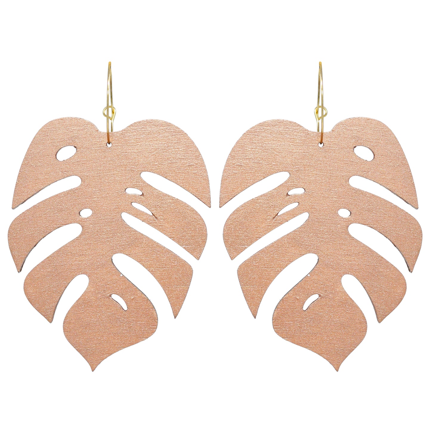 Monstera Statement Hoops - 5 Colors Available
