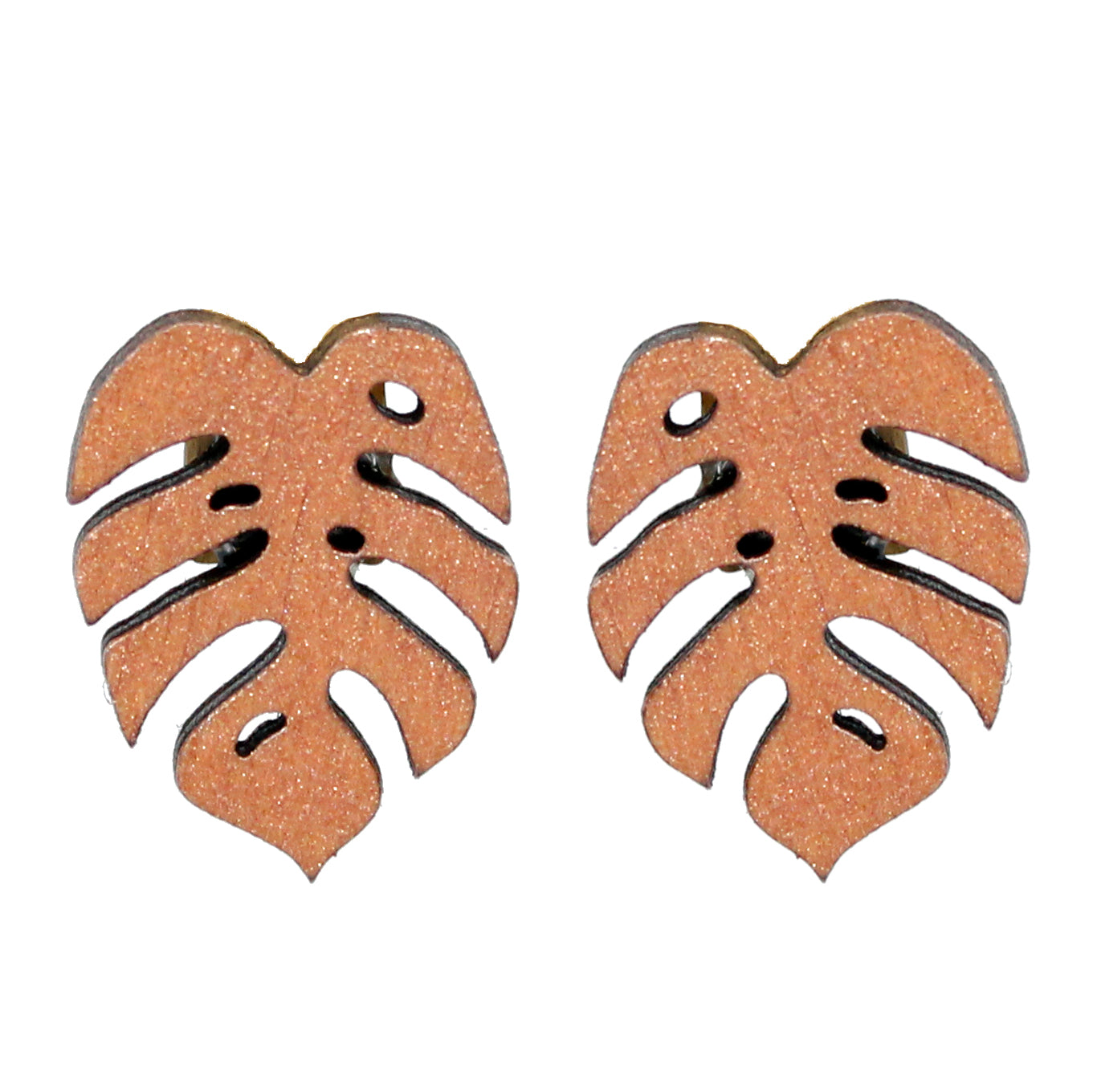 Monstera Stud Earrings - 4 Colors Available