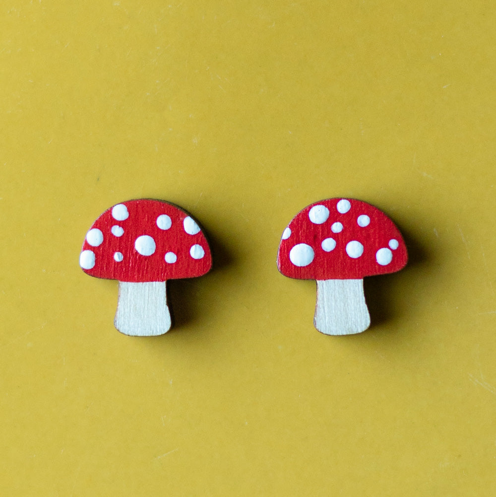 Mushroom Stud Earrings – LE CHIC MIAMI
