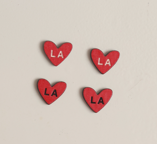 Los Angeles Heart Studs