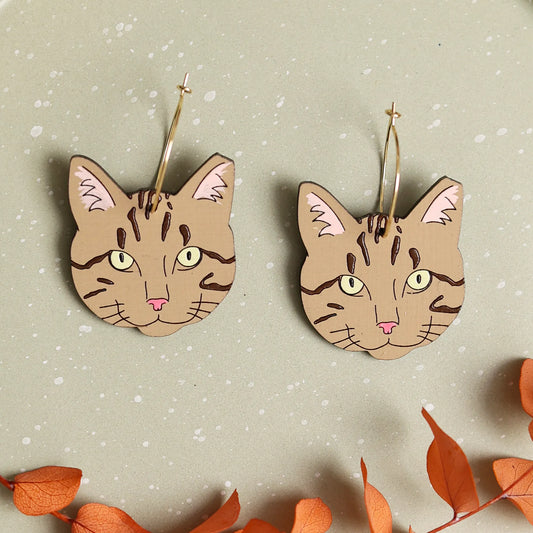 TNR Grey Tabby Cat Hoops