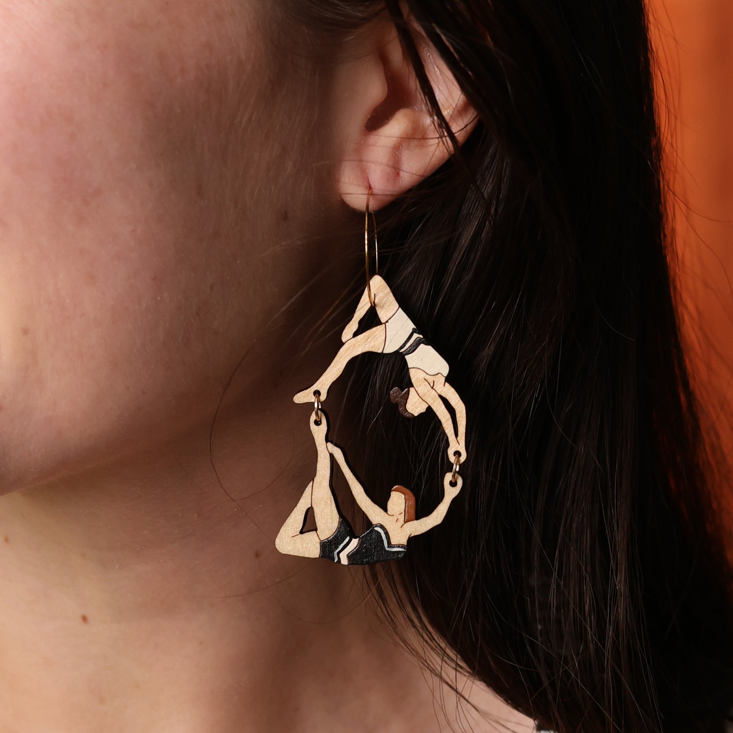 Trapeze Artist Hoops - Black & White