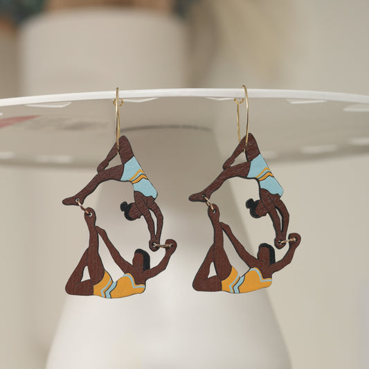 Trapeze Artist Hoops - Yellow