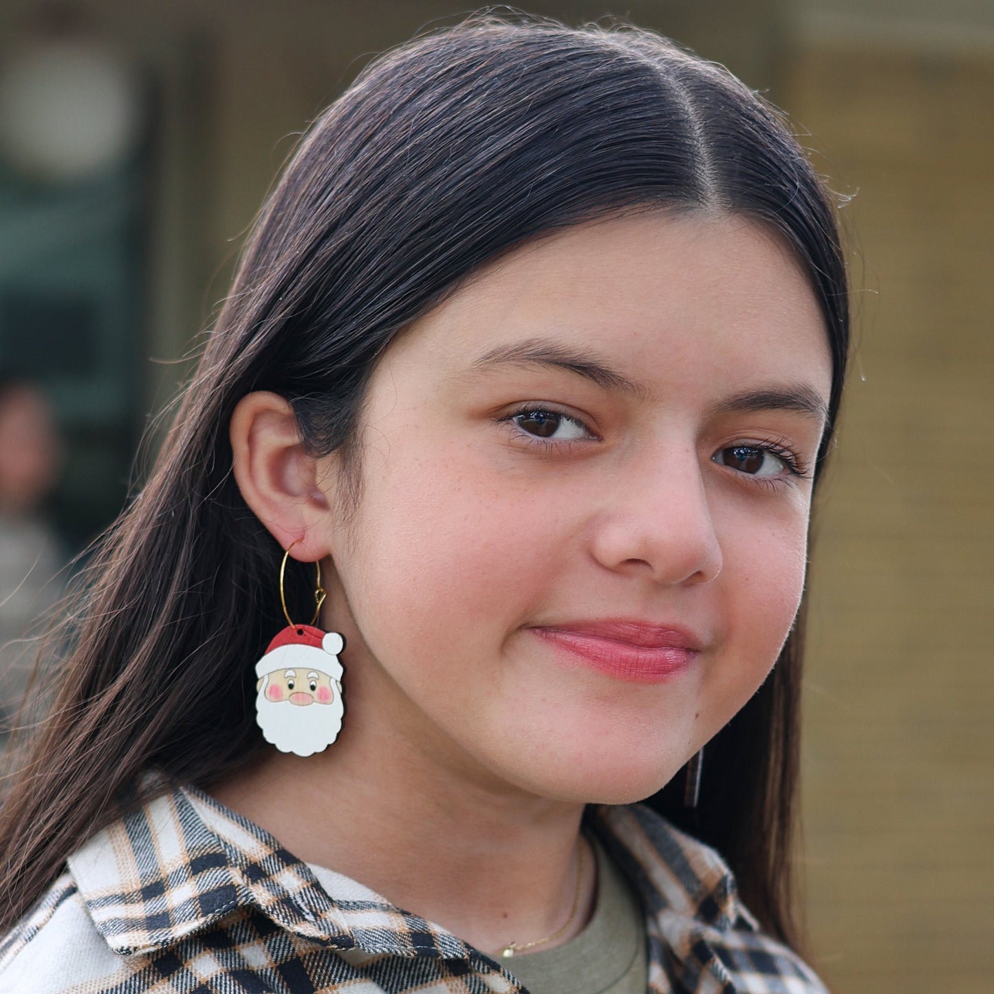 Santa Hoop Earrings
