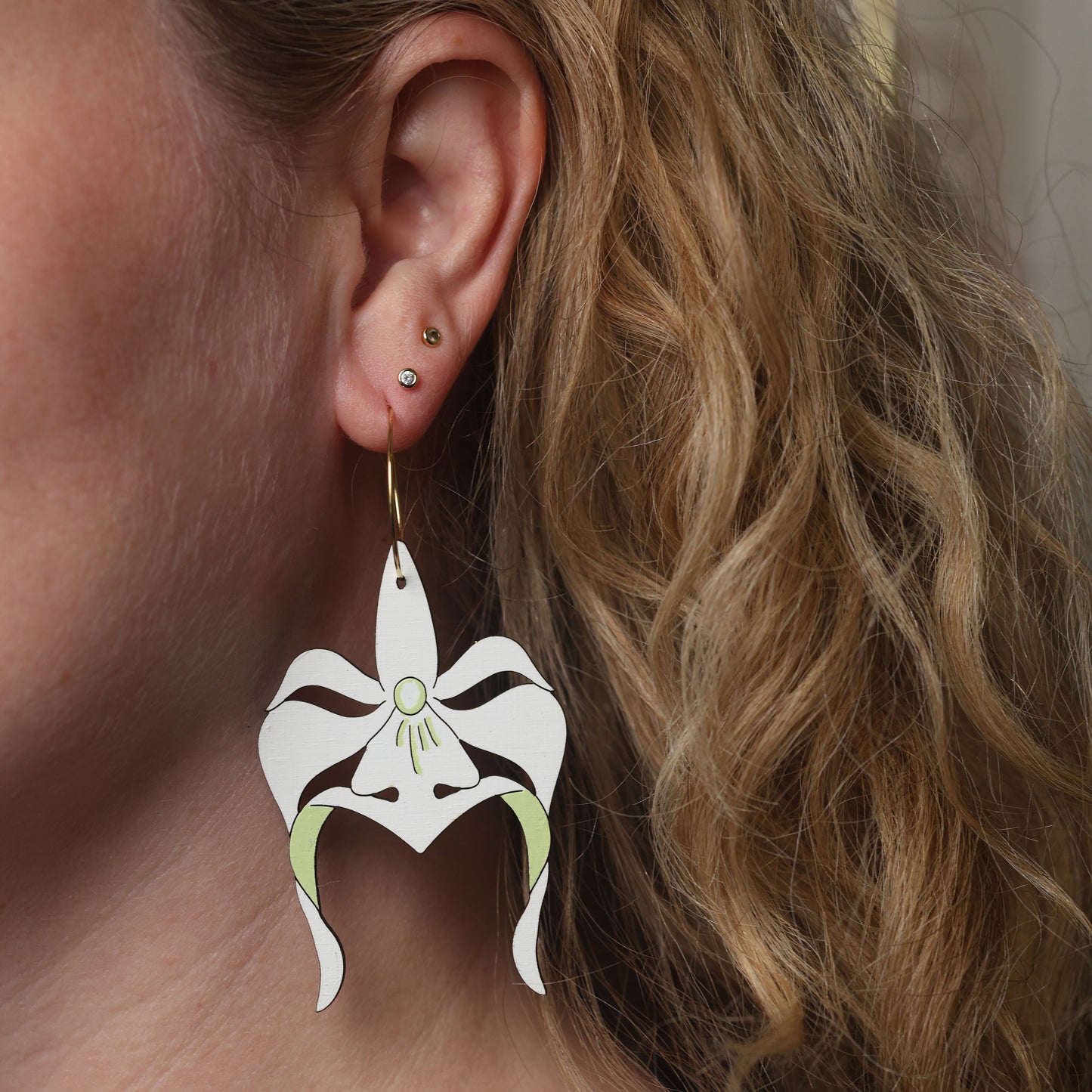 Ghost Orchid Hoops