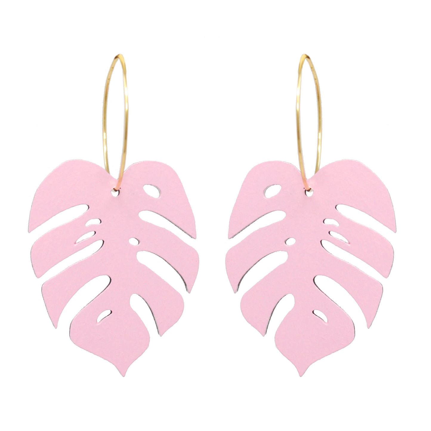 Monstera Hoop Earrings - 5 Colors Available