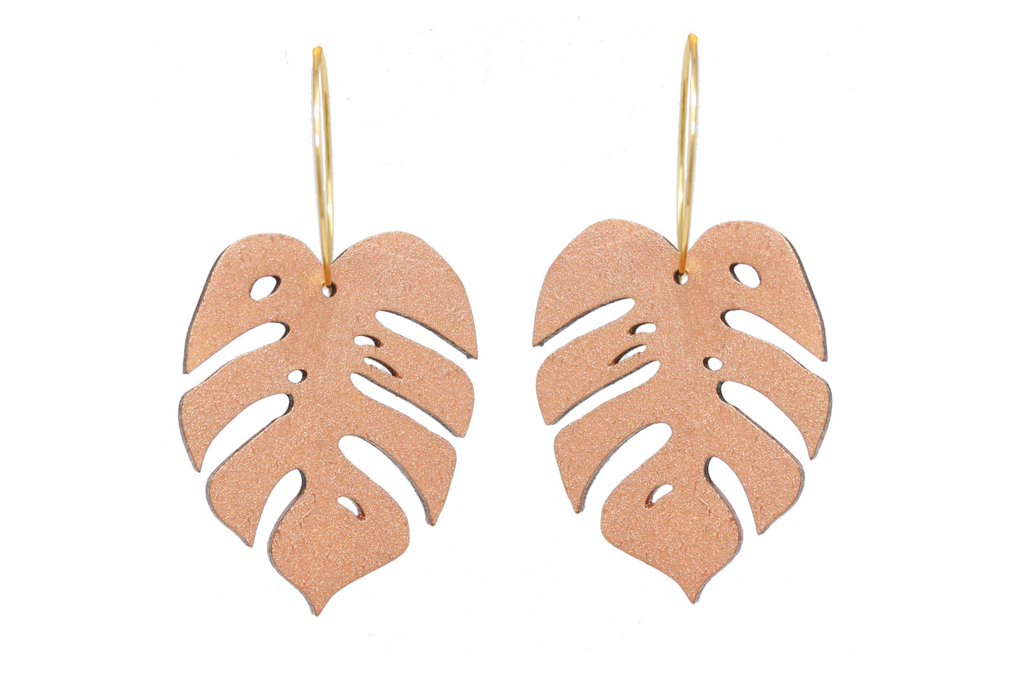 Monstera Hoop Earrings - 5 Colors Available