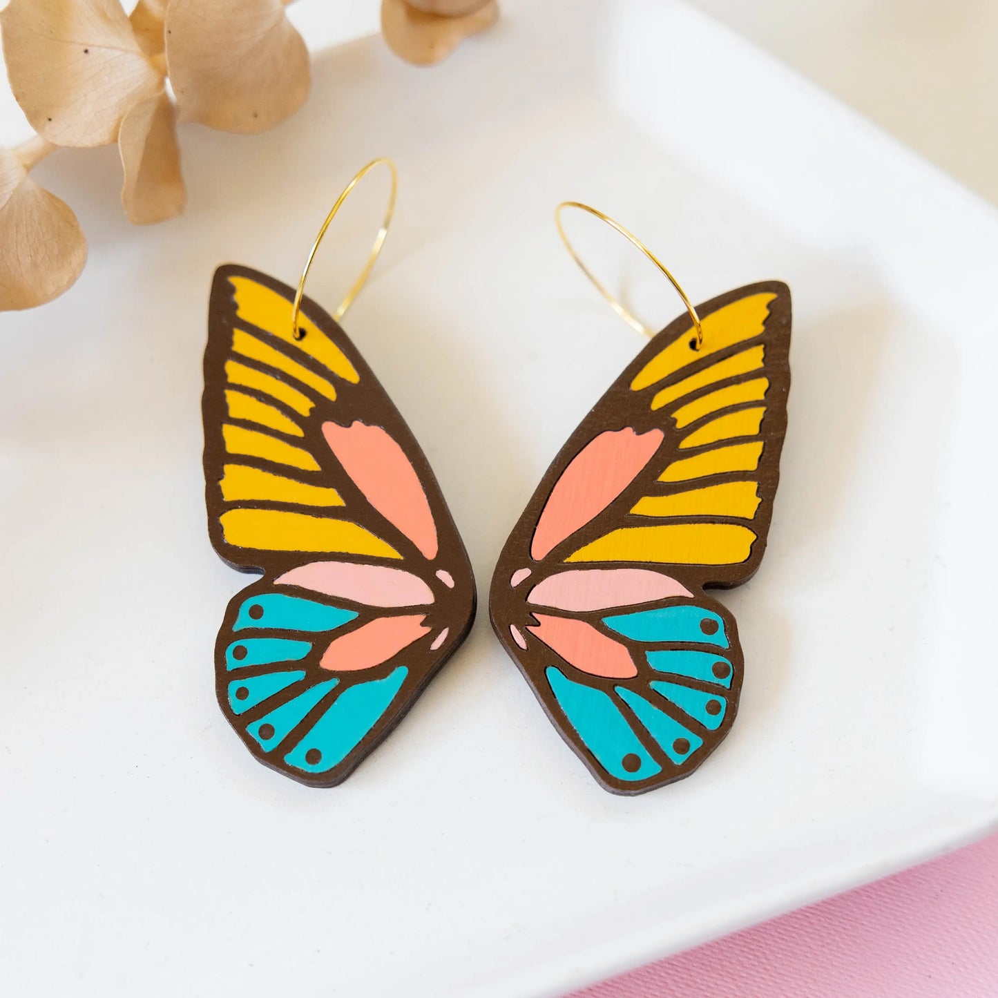 70s Butterfly Hoops