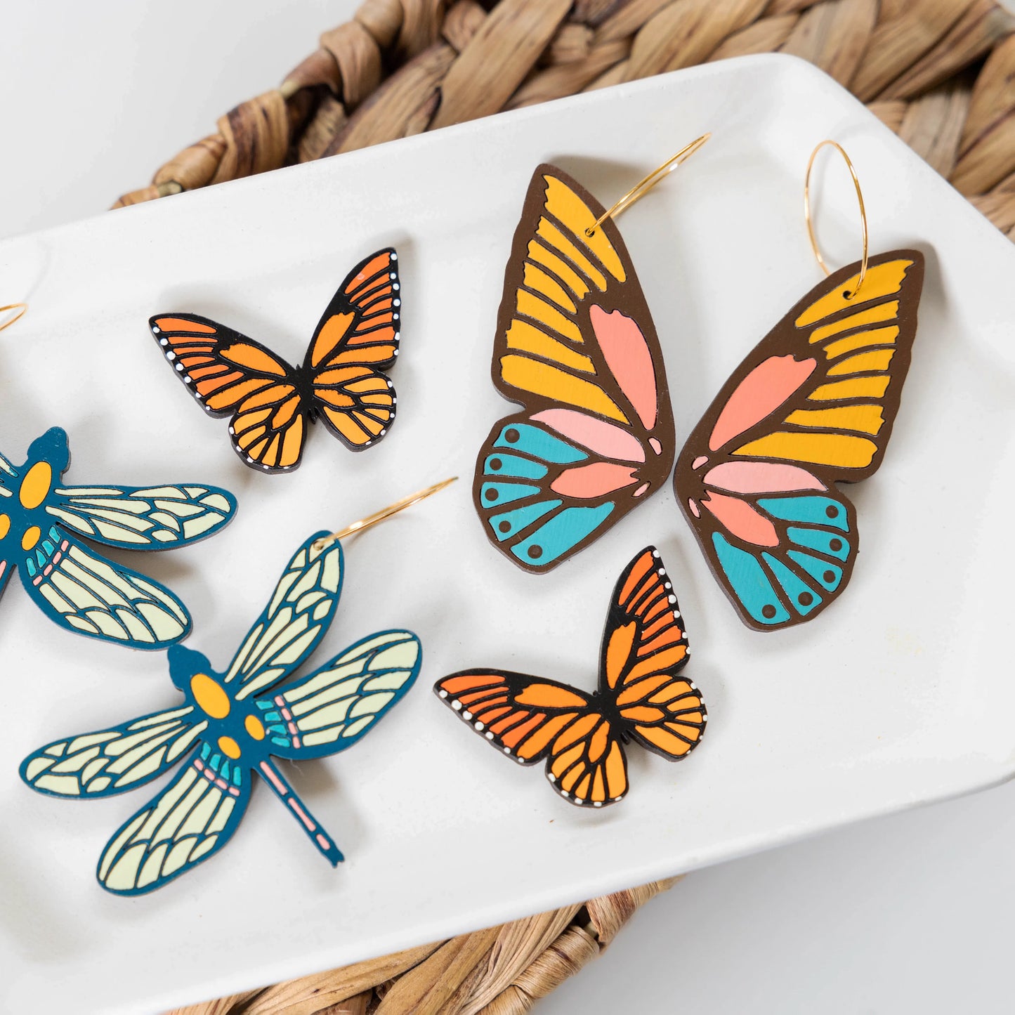 70s Butterfly Hoops