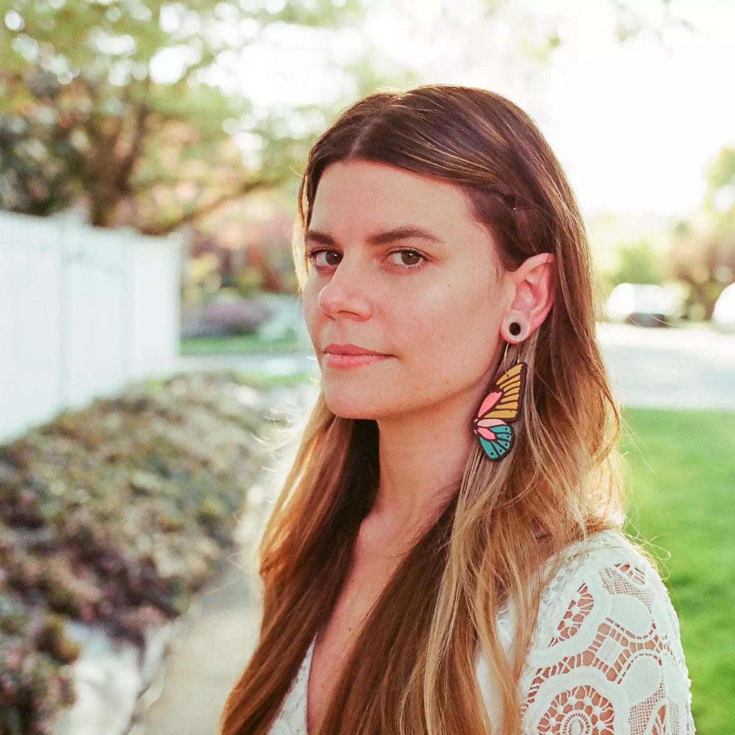 70s Butterfly Hoops