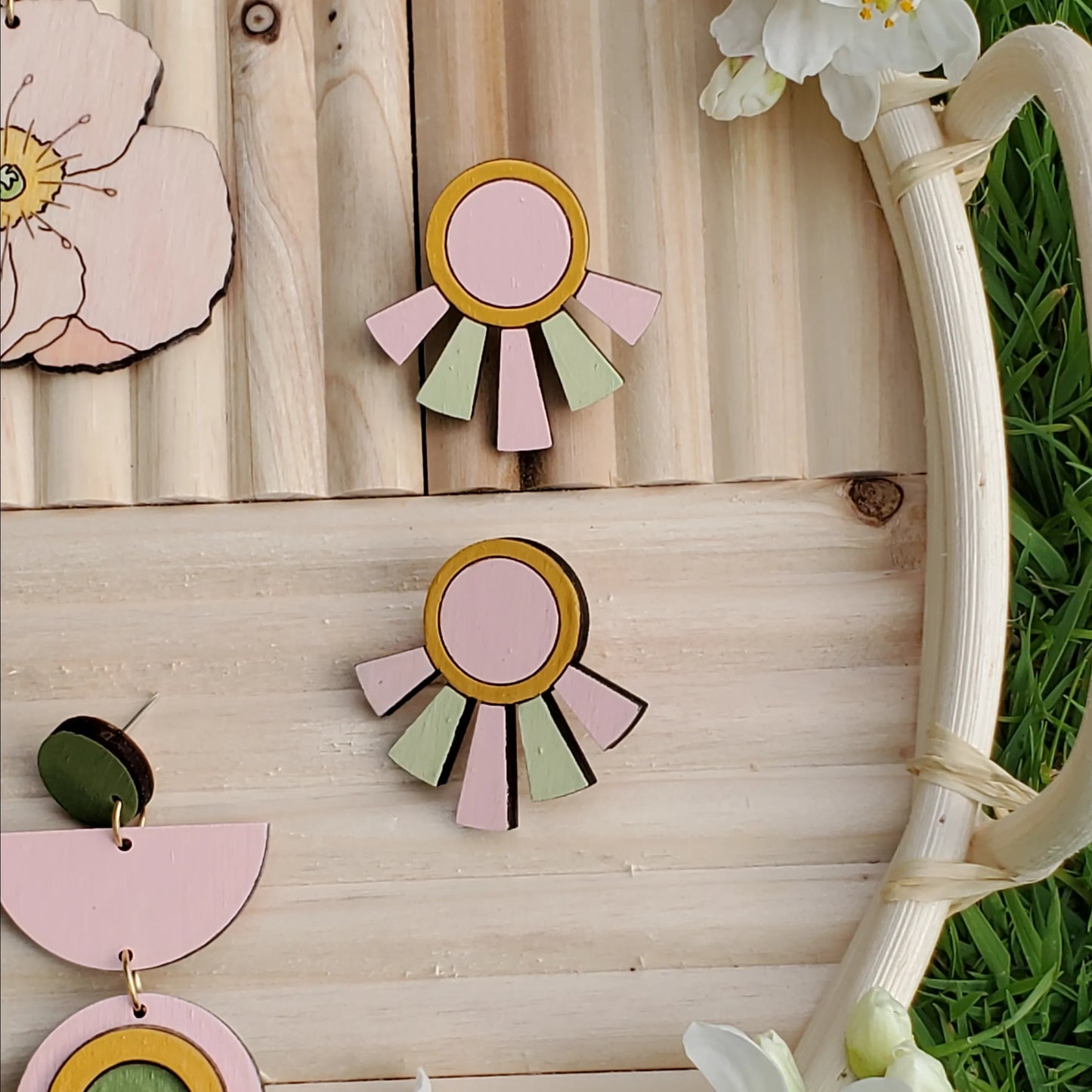 Art Deco Pastel Studs