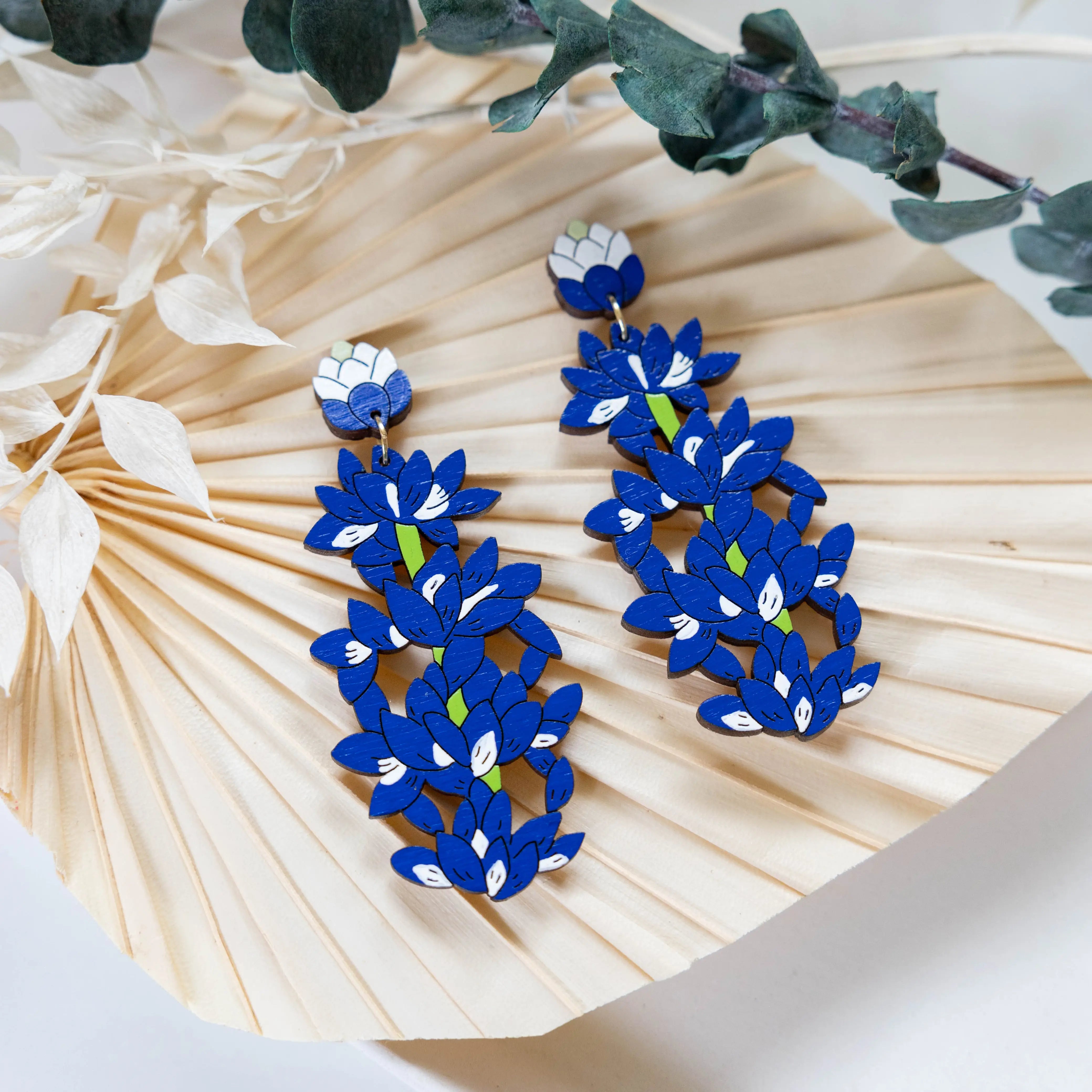 Foam Finger Beaded Earrings - Blue – Shabby Chic Boutique and Tanning Salon