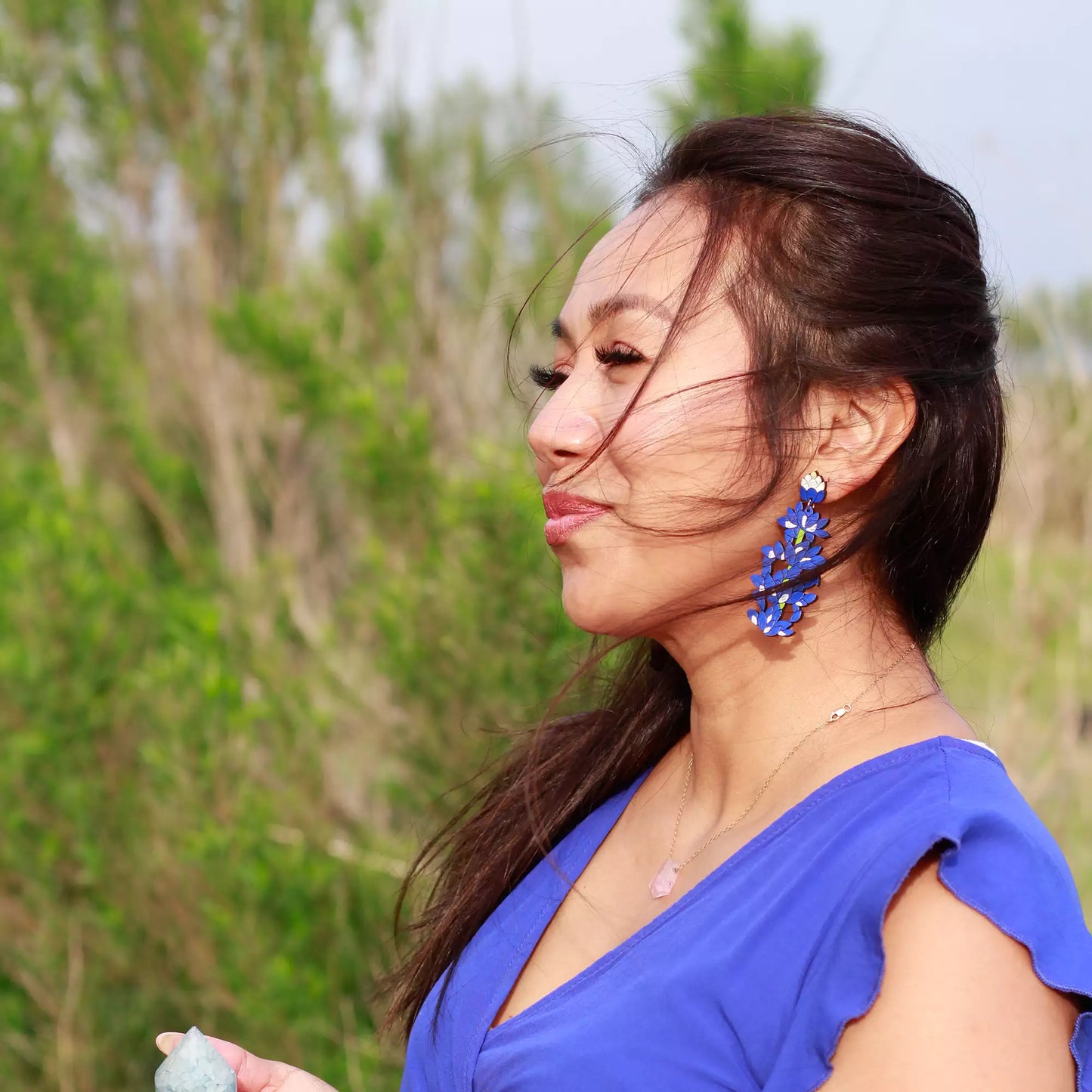 Bluebonnet Statement Earrings