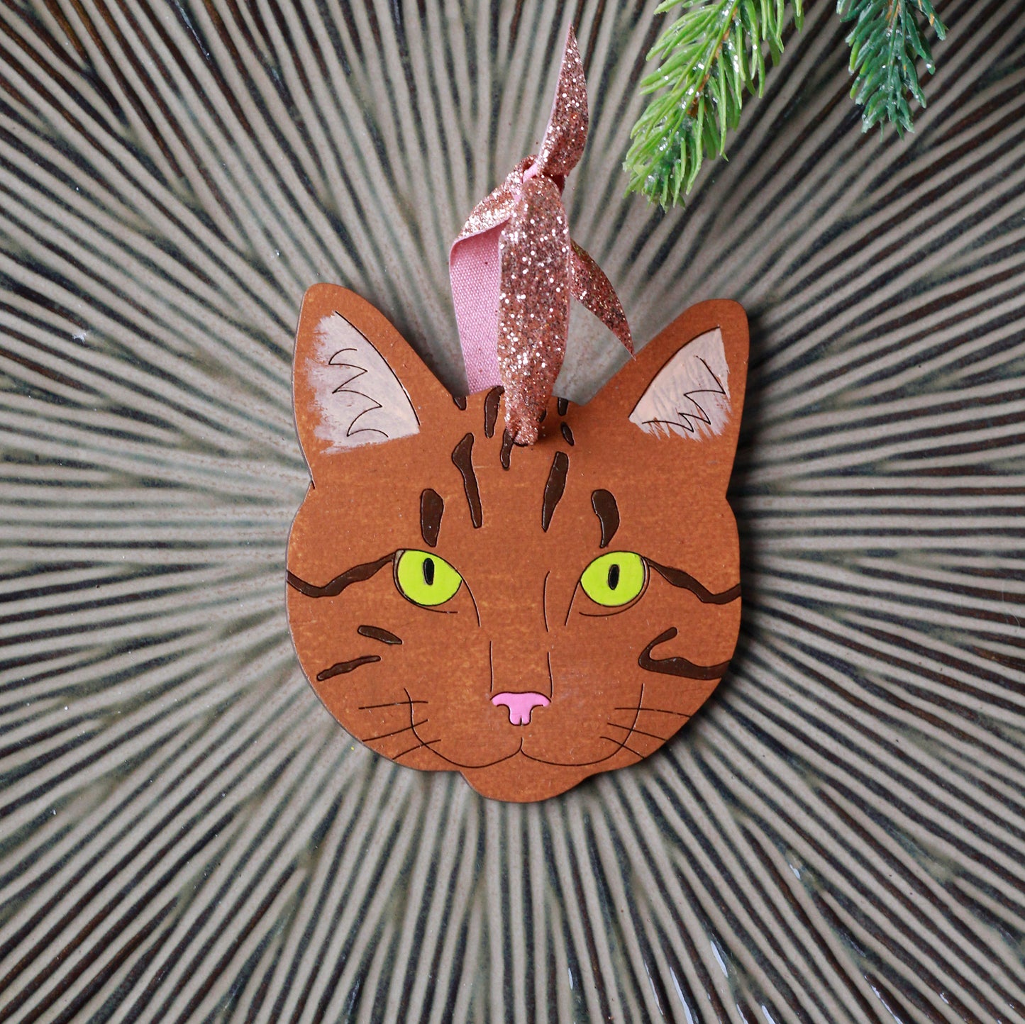 Brown Tabby Cat Ornament