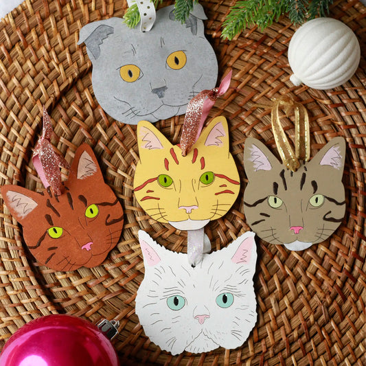 Orange Tabby Cat Ornament