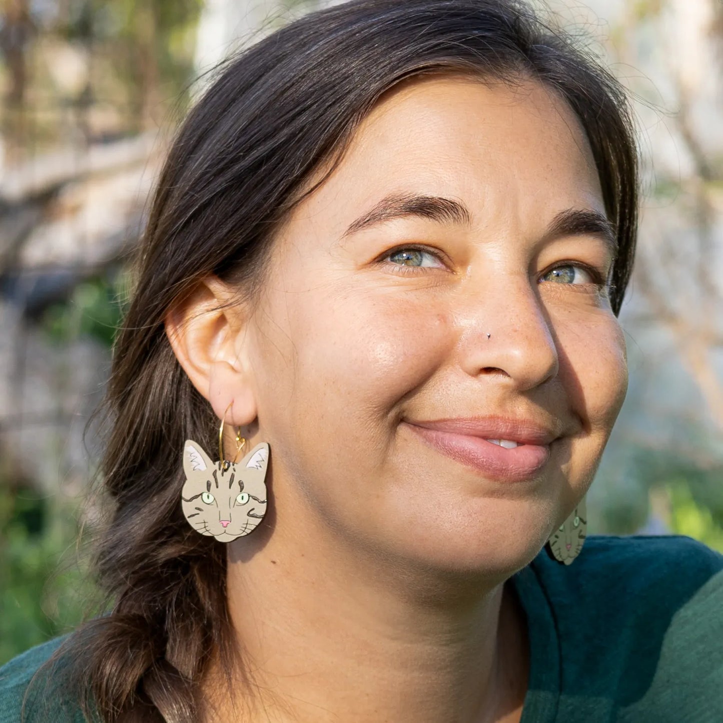 Grey Tabby Cat Hoops