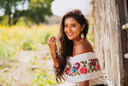 Mexican Artist Hoop Earrings