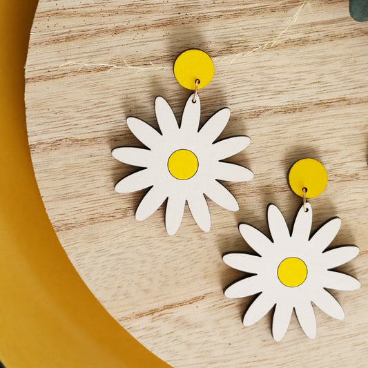 Daisy Stud Dangle Earrings
