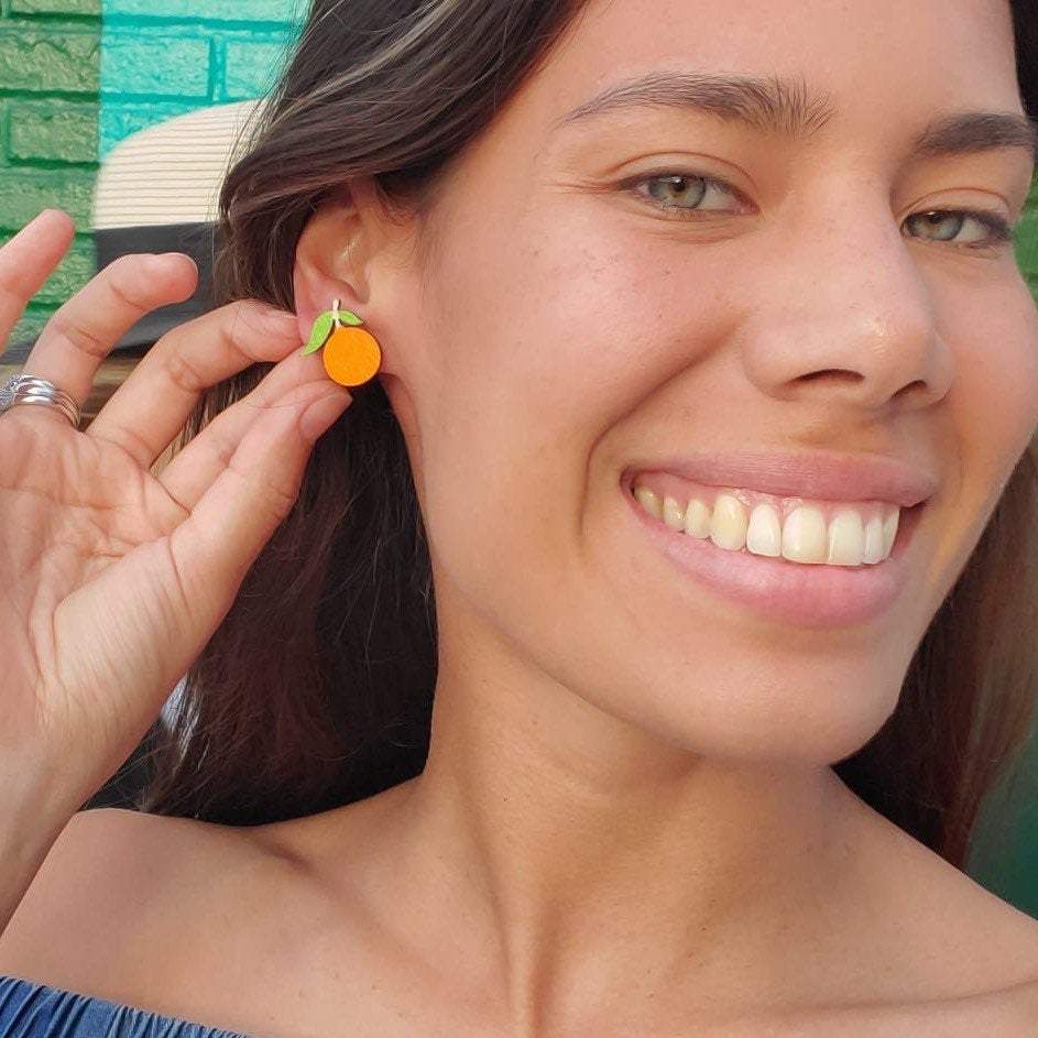 Tangerine Stud Earrings