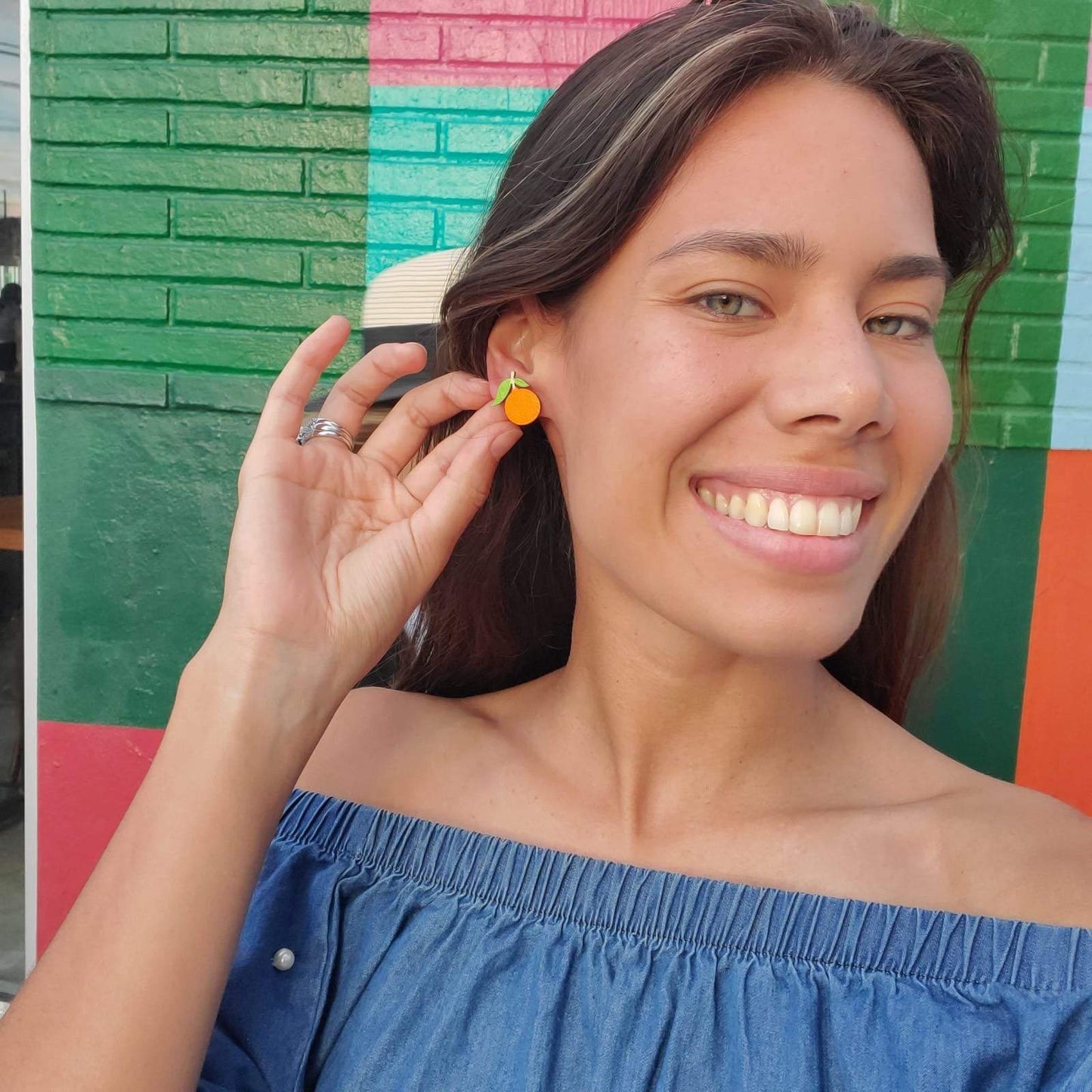 Tangerine Stud Earrings