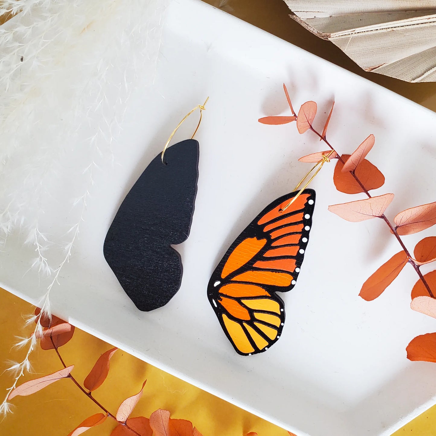 Monarch Butterfly Hoops