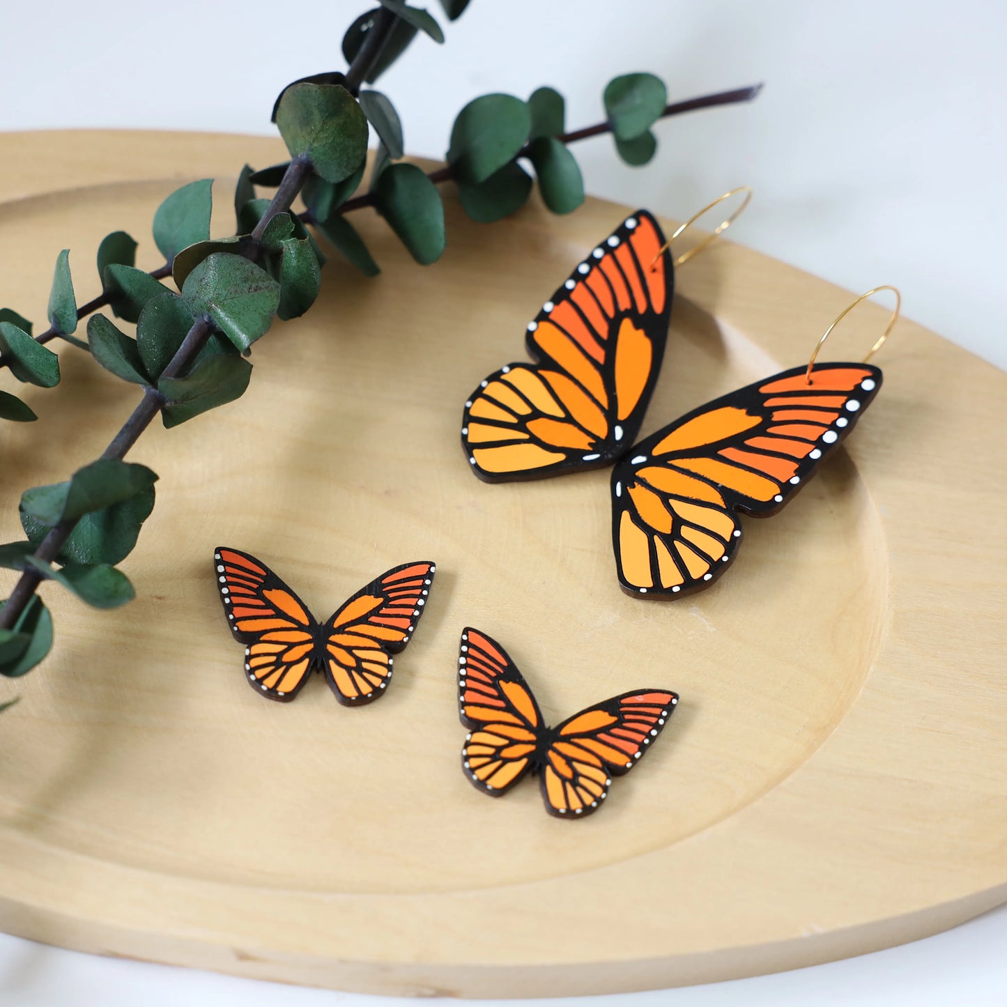 Monarch Butterfly Hoops