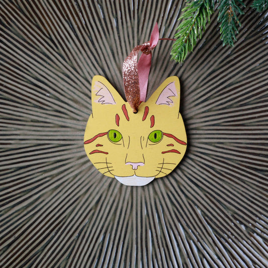 Orange Tabby Cat Ornament