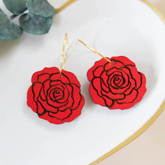 Red Rose Hoops