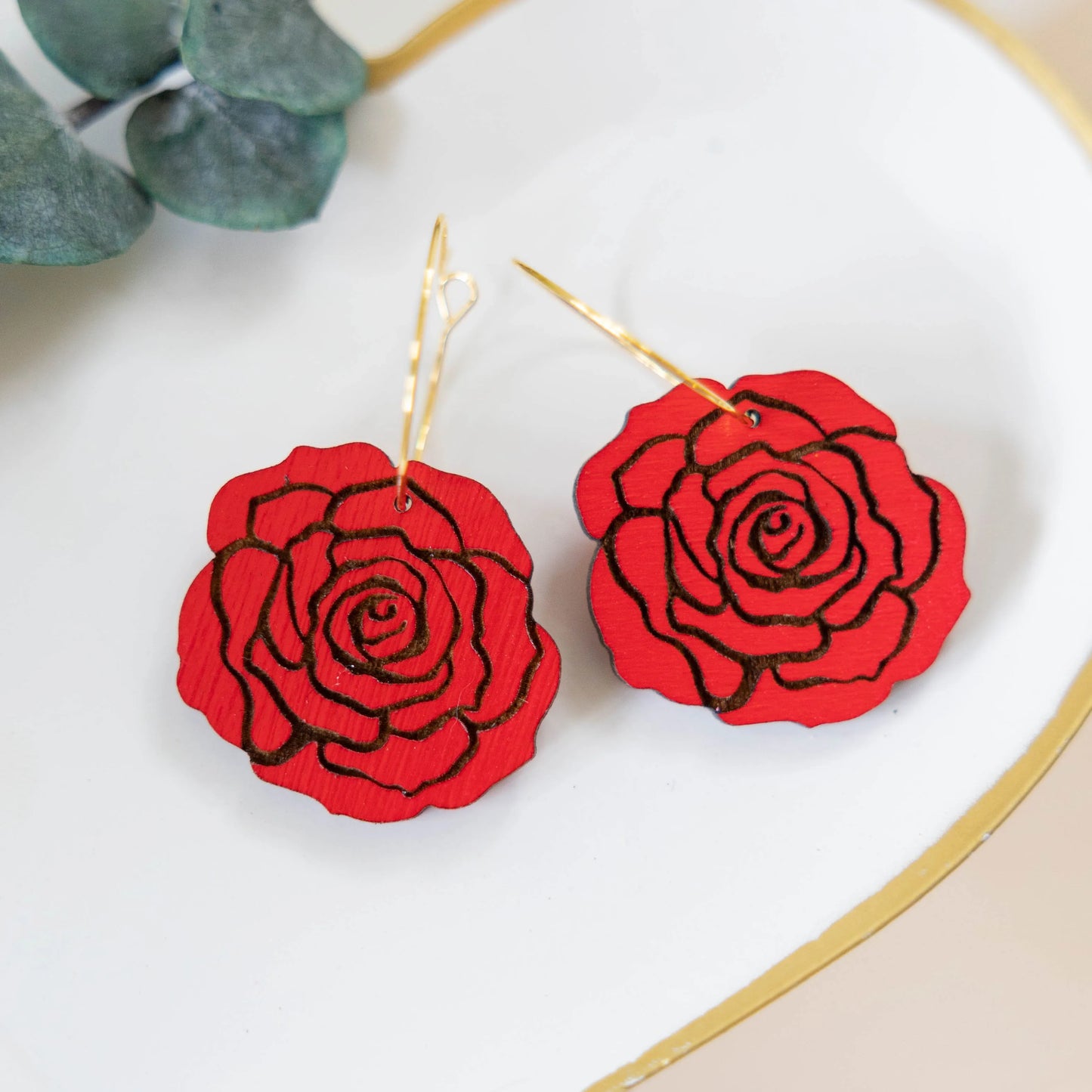 Red Rose Hoops