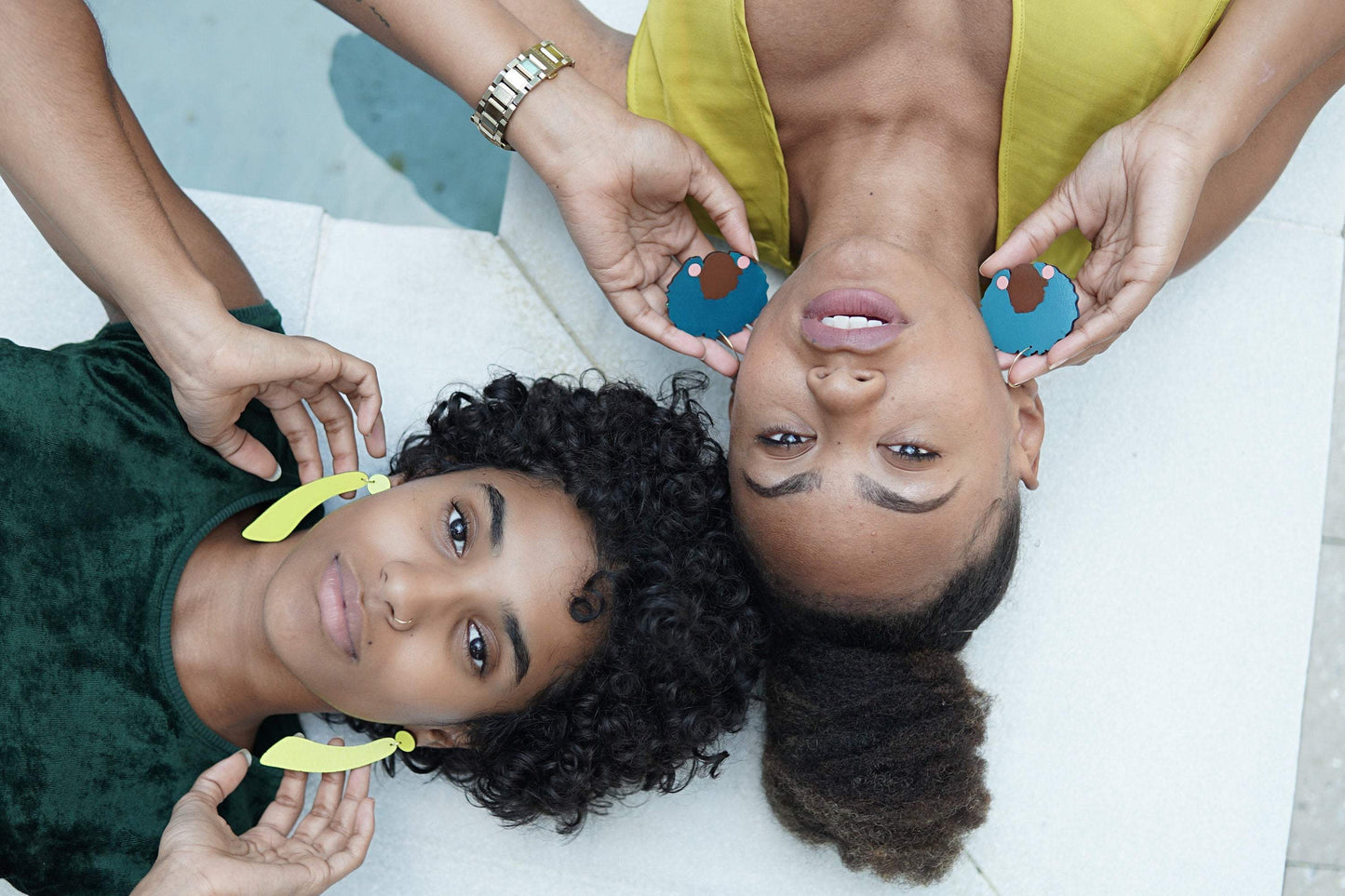 Reyna Noriega wearing Shelley Hoop Earrings