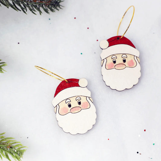 Santa Hoop Earrings