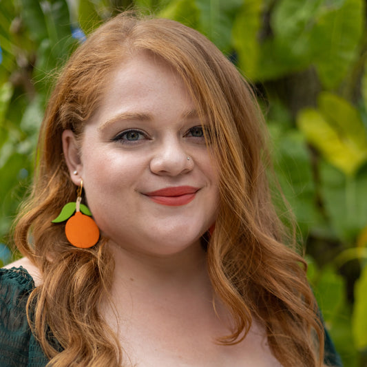 Tangerine Hoop Earrings