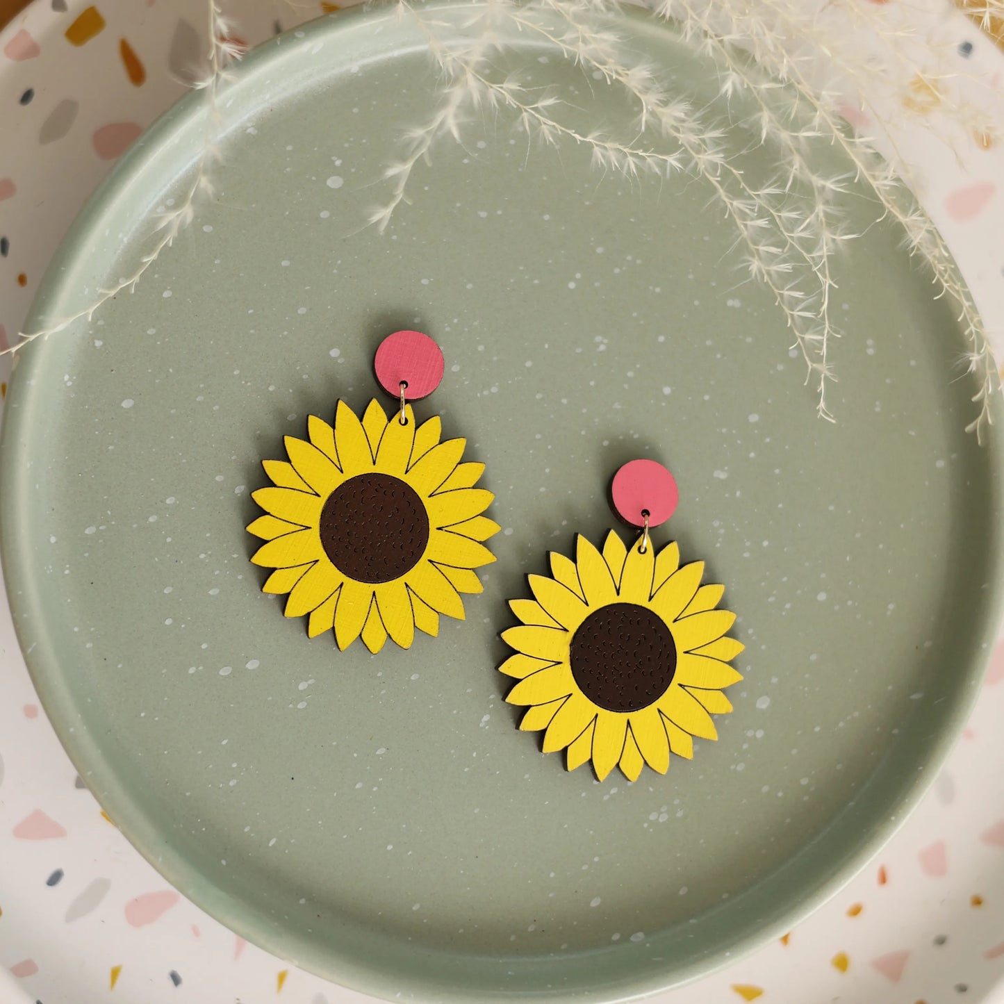 Sunflower Dangle Earrings