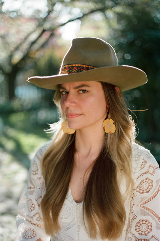 Yellow Poppy Earrings