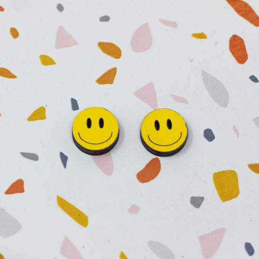 Happy Face Studs - 3 Colors Available