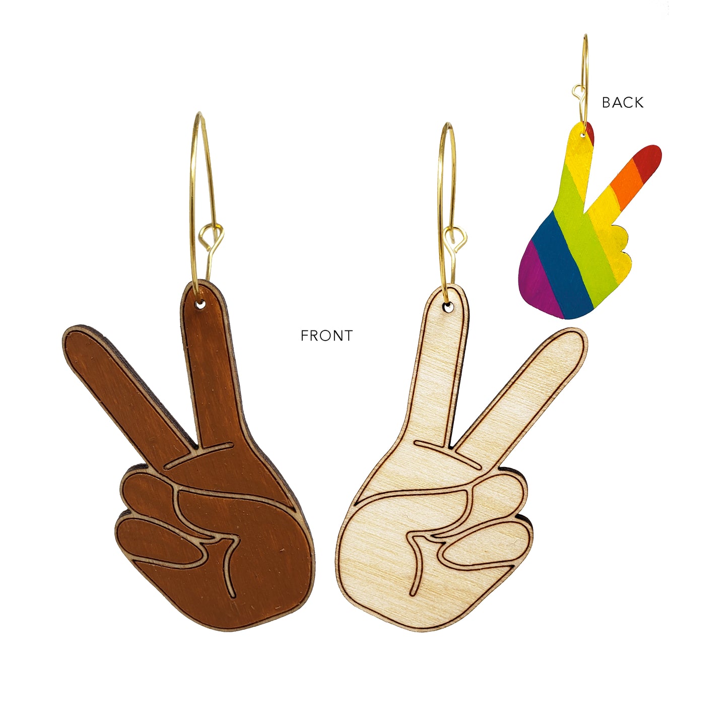 Black & White Peace Pride Hoops