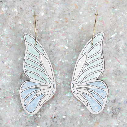 Arctic Butterfly Hoops