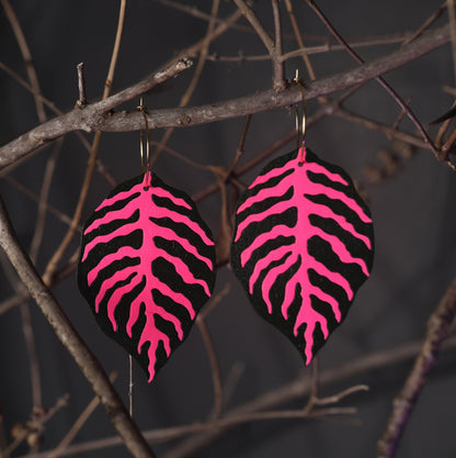 Blood Leaf Hoops